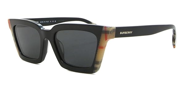 Amazon.com: BURBERRY BRIAR BE 4392U Black Vintage/Dark Grey